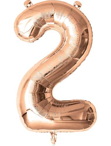 Rose Gold Foil Number Balloon - No 2